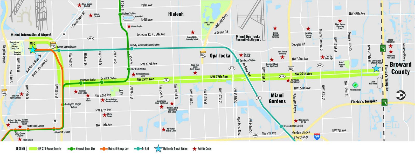 27th Avenue Study Corridor map